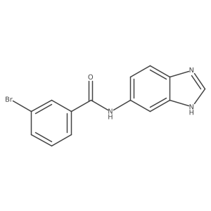 N-(1H-benzimidazol-5-yl)-3-bromobenzamide结构式