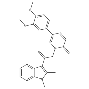 6-(3,4-dimethoxyphenyl)-2-[2-(1,2-dimethyl-1H-indol-3-yl)-2-oxoethyl]pyridazin-3(2H)-one Structure
