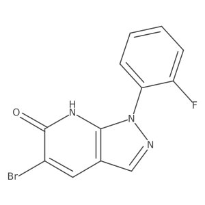 5-Bromo-1-(2-fluorophenyl)-1H-pyrazolo[3,4-b]pyridin-6(7H)-one结构式