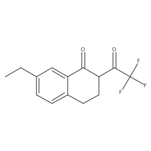 7-Ethyl-3,4-dihydro-2-(2,2,2-trifluoroacetyl)-1(2H)-naphthalenone Structure