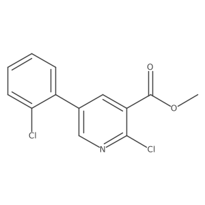Methyl 2-chloro-5-(2-chlorophenyl)nicotinate结构式