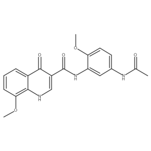N-[5-(acetylamino)-2-methoxyphenyl]-8-methoxy-4-oxo-1,4-dihydroquinoline-3-carboxamide结构式
