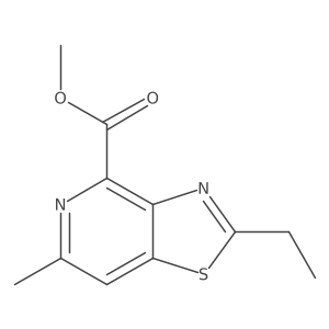 Thiazolo[4,5-c]pyridine-4-carboxylic acid,2-ethyl-6-methyl-,methyl ester Structure