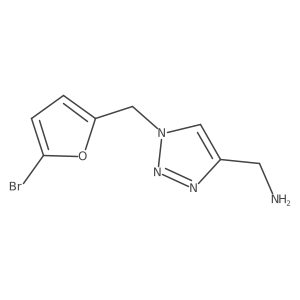 {1-[(5-bromofuran-2-yl)methyl]-1H-1,2,3-triazol-4-yl}methanamine结构式