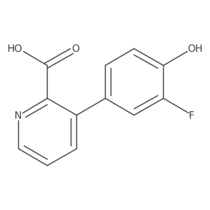 3-(3-Fluoro-4-hydroxyphenyl)picolinic acid结构式