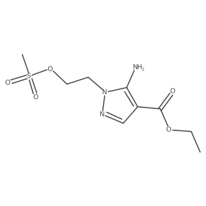 ethyl 5-amino-1-[2-(methanesulfonyloxy)ethyl]-1H-pyrazole-4-carboxylate Structure