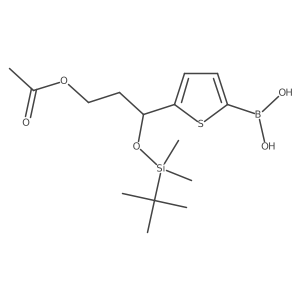 5-(3-Acetoxy-1-(tert-butyldimethylsilyloxy)propyl)thiophen-2-ylboronic acid Structure