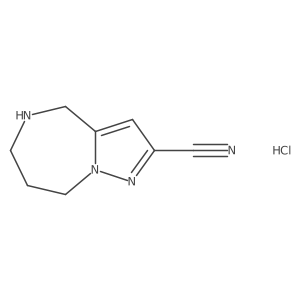 5,6,7,8-Tetrahydro-4h-pyrazolo[1,5-a][1,4]diazepine-2-carbonitrile hydrochloride Structure