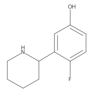 Phenol, 4-fluoro-3-(2R)-2-piperidinyl-结构式
