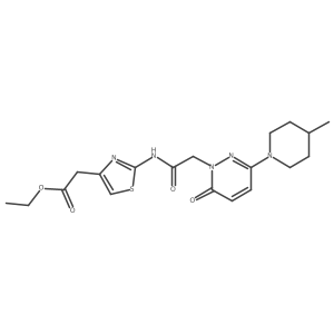 ethyl [2-({[3-(4-methylpiperidin-1-yl)-6-oxopyridazin-1(6H)-yl]acetyl}amino)-1,3-thiazol-4-yl]acetate Structure