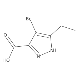4-bromo-3-ethyl-1H-pyrazole-5-carboxylic acid Structure