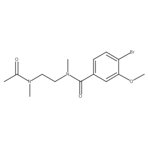 N-[2-(Acetylmethylamino)ethyl]-4-bromo-3-methoxy-N-methylbenzamide结构式