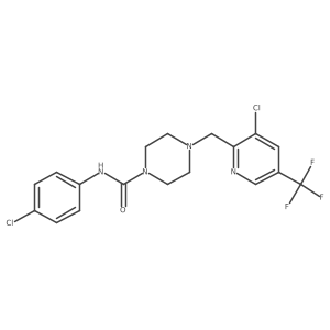 4-(3-Chloro-5-trifluoromethyl-pyridin-2-ylmethyl)-piperazine-1-carboxylic acid (4-chloro-phenyl)-amide Structure