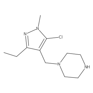 1-[(5-chloro-3-ethyl-1-methyl-1H-pyrazol-4-yl)methyl]piperazine结构式