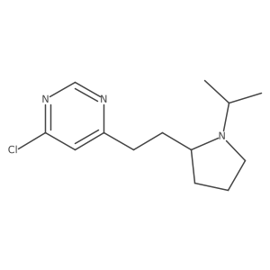 4-Chloro-6-(2-(1-isopropylpyrrolidin-2-yl)ethyl)pyrimidine结构式