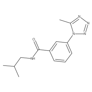 N-(2-methylpropyl)-3-(5-methyl-1H-tetrazol-1-yl)benzamide Structure