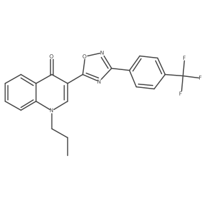 1-propyl-3-{3-[4-(trifluoromethyl)phenyl]-1,2,4-oxadiazol-5-yl}quinolin-4(1H)-one Structure