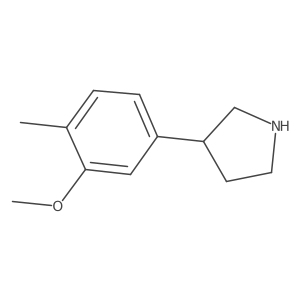 3-(3-Methoxy-4-methylphenyl)pyrrolidine结构式