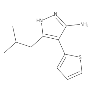 3-Isobutyl-4-(thiophen-2-yl)-1h-pyrazol-5-amine Structure