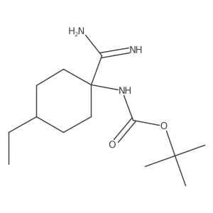 tert-butyl N-(1-carbamimidoyl-4-ethylcyclohexyl)carbamate Structure