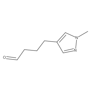 4-(1-methyl-1H-pyrazol-4-yl)butanal结构式