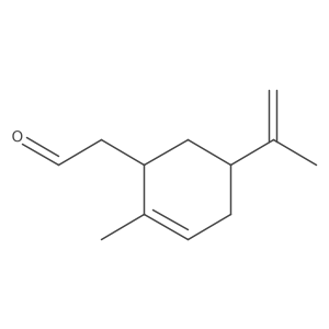 2-Cyclohexene-1-acetaldehyde, 2-methyl-5-(1-methylethenyl)-, (1R-trans)- Structure