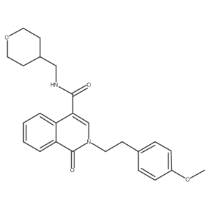 2-(4-methoxyphenethyl)-1-oxo-N-(tetrahydro-2H-pyran-4-ylmethyl)-1,2-dihydro-4-isoquinolinecarboxamide Structure