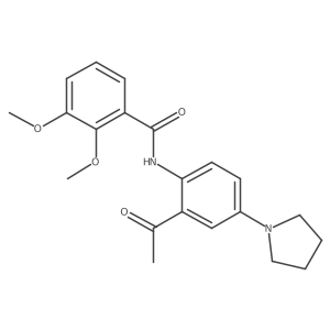 N-(2-Acetyl-4-pyrrolidinophenyl)-2,3-dimethoxybenzamide Structure