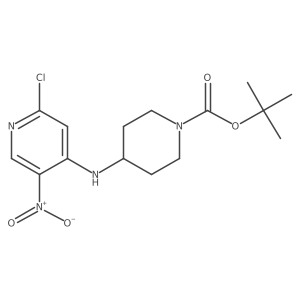 tert-Butyl 4-((2-chloro-5-nitropyridin-4-yl)amino)piperidine-1-carboxylate Structure