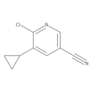 6-Chloro-5-cyclopropyl-3-pyridinecarbonitrile结构式
