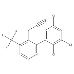 2-(2,3,5-Trichlorophenyl)-4-(trifluoromethyl)pyridine-3-acetonitrile结构式