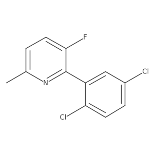 2-(2,5-Dichlorophenyl)-3-fluoro-6-methylpyridine Structure