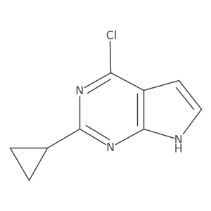 4-chloro-2-cyclopropyl-7H-pyrrolo[2,3-d]pyrimidine Structure