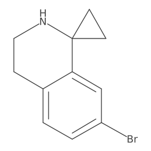 7'-Bromo-3',4'-dihydro-2'H-spiro[cyclopropane-1,1'-isoquinoline]结构式