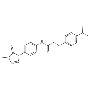 2-(4-isopropylphenoxy)-N-(4-(4-methyl-5-oxo-4,5-dihydro-1H-tetrazol-1-yl)phenyl)acetamide结构式