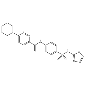 6-(piperidin-1-yl)-N-(4-(N-(thiazol-2-yl)sulfamoyl)phenyl)pyridazine-3-carboxamide Structure