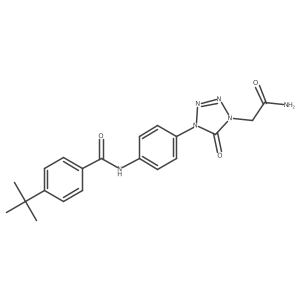 N-(4-(4-(2-amino-2-oxoethyl)-5-oxo-4,5-dihydro-1H-tetrazol-1-yl)phenyl)-4-(tert-butyl)benzamide Structure