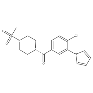 [4-chloro-3-(1H-pyrrol-1-yl)phenyl][4-(methylsulfonyl)piperazin-1-yl]methanone Structure