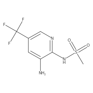 N-[3-amino-5-(trifluoromethyl)pyridin-2-yl]methanesulfonamide结构式