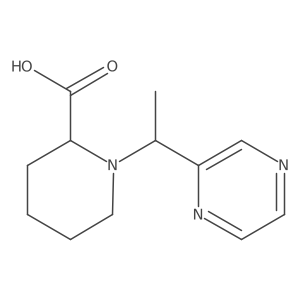 1-(1-(Pyrazin-2-yl)ethyl)piperidine-2-carboxylic acid Structure