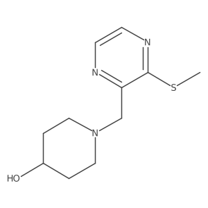 1-((3-(Methylthio)pyrazin-2-yl)methyl)piperidin-4-ol结构式