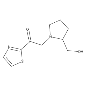 2-(2-(Hydroxymethyl)pyrrolidin-1-yl)-1-(thiazol-2-yl)ethanone Structure