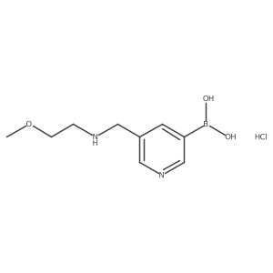 5-((2-Methoxyethylamino)methyl)pyridin-3-ylboronic acid hydrochloride Structure