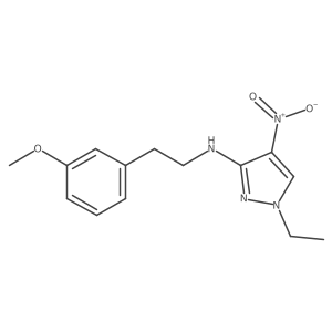 1-ethyl-N-[2-(3-methoxyphenyl)ethyl]-4-nitro-1H-pyrazol-3-amine结构式