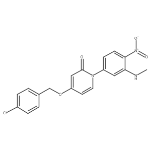 4-(4-Chlorobenzyloxy)-1-(3-(methylamino)-4-nitrophenyl)pyridin-2(1h)-one结构式