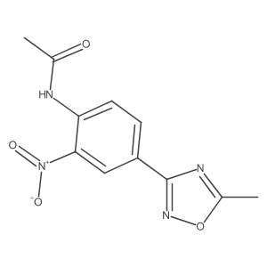 N-[4-(5-Methyl-[1,2,4]oxadiazol-3-yl)-2-nitro-phenyl]-acetamide结构式