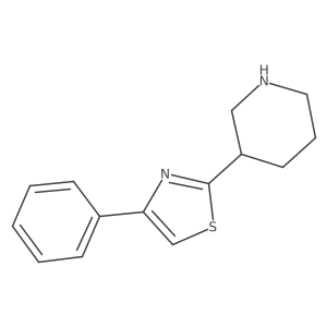 4-Phenyl-2-(piperidin-3-yl)thiazole结构式