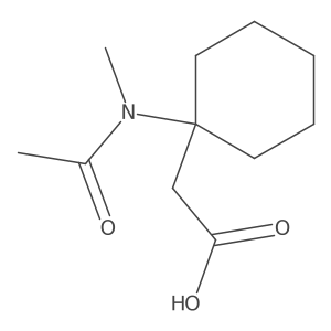 2-[1-(N-methylacetamido)cyclohexyl]acetic acid结构式