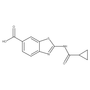 2-[(Cyclopropylcarbonyl)amino]-6-benzothiazolecarboxylic acid结构式