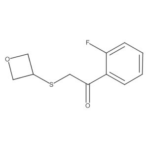 1-(2-Fluorophenyl)-2-(oxetan-3-ylsulfanyl)ethan-1-one Structure